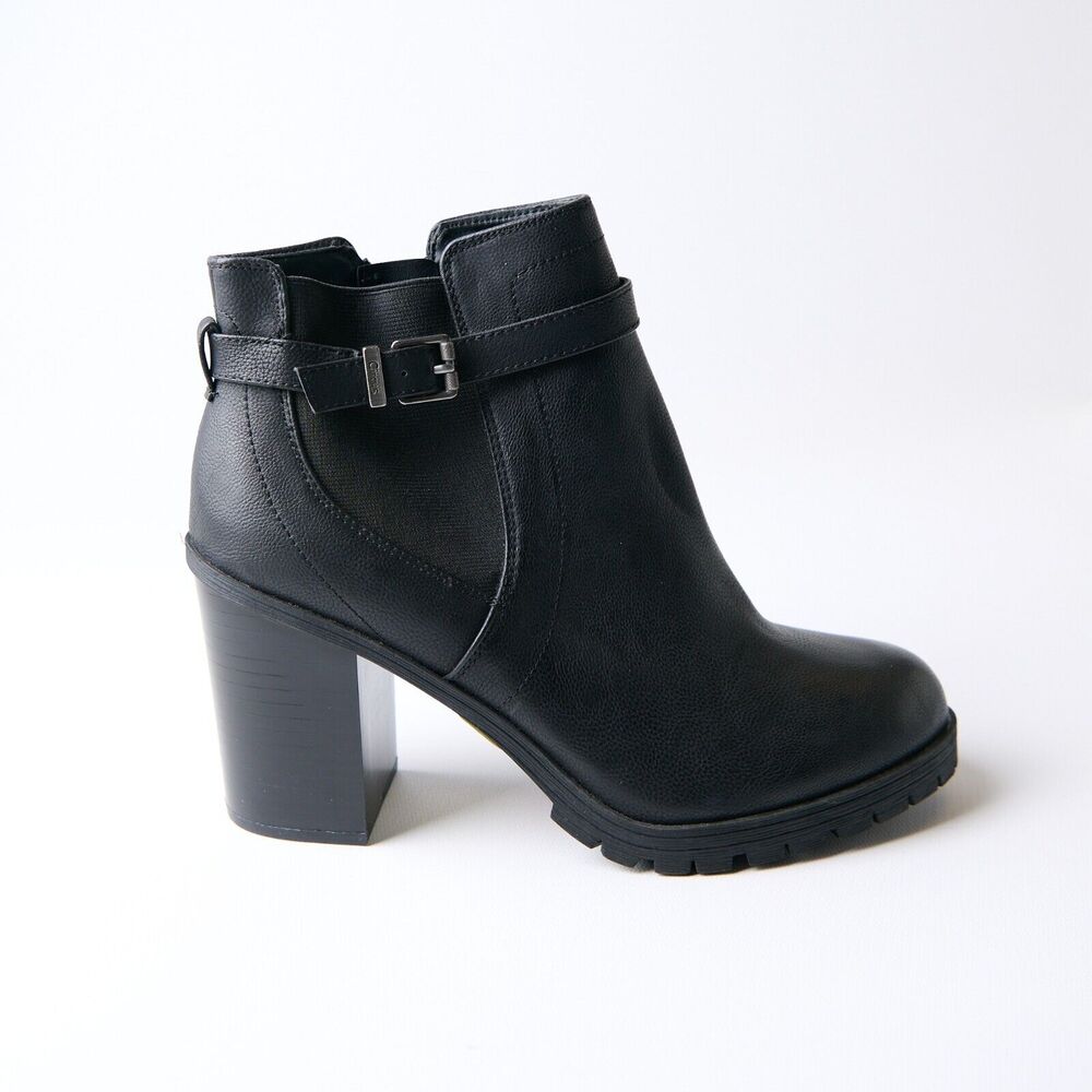 Circus By Sam Edelman Deacon Black Ankle Bootie Sz 10M High Heel Lug Heel New - Picture 3 of 9